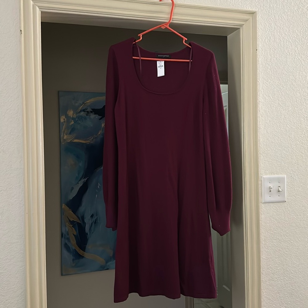 Banana Republic maroon sweater dress M